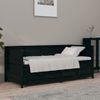 Sofá Cama Madera Maciza De Pino Negro 75x190 Cm Vidaxl