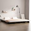 Cama De Palets Madera Maciza Pino Negra King Size 150x200 Cm Vidaxl