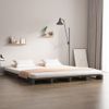 Cama De Palets Madera Maciza Pino Gris 120x190 Cm Vidaxl