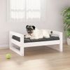 Cama Para Perros Madera Maciza De Pino Blanco 65,5x50,5x28 Cm Vidaxl