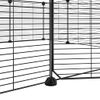Jaula Para Mascotas De 12 Paneles Puerta Acero Negro 35x35cm Vidaxl