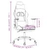 Silla Gaming Masaje Y Reposapiés Cuero Sintético Blanco Y Rosa Vidaxl