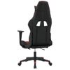 Silla Gaming Masaje Reposapiés Cuero Sintético Negro Rojo Tinto Vidaxl