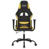 Silla Gaming De Masaje Tela Negro Y Amarillo Vidaxl