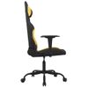 Silla Gaming De Masaje Tela Negro Y Amarillo Vidaxl