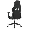 Silla Gaming De Masaje Con Reposapiés Tela Negro Y Blanco Vidaxl