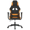 Silla Gaming De Masaje Tela Negro Y Naranja Vidaxl