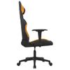 Silla Gaming De Masaje Tela Negro Y Naranja Vidaxl