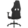 Silla Gaming De Masaje Tela Negro Y Naranja Vidaxl