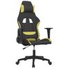 Silla Gaming De Masaje Tela Negro Y Verde Claro Vidaxl