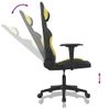 Silla Gaming De Masaje Tela Negro Y Verde Claro Vidaxl