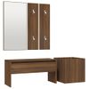 Set De Muebles De Recibidor Madera Contrachapada Roble Marrón Vidaxl