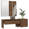 Set De Muebles De Recibidor Madera Contrachapada Roble Marrón Vidaxl