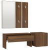 Set De Muebles De Recibidor Madera Contrachapada Roble Marrón Vidaxl