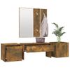 Set De Muebles De Recibidor Madera Contrachapada Roble Ahumado Vidaxl