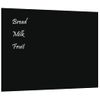 Pizarra Magnética De Pared Vidrio Templado Negro 80x60 Cm Vidaxl