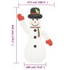 Muñeco De Nieve Inflable De Navidad Con Leds 455 Cm Vidaxl