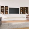 Muebles Tv 4 Uds Madera Contrachapada Marrón Roble 30,5x30x90cm Vidaxl