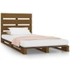 Estructura De Cama Madera Maciza Pino Marrón Miel 100x200 Cm Vidaxl