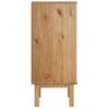 Cajonera Otta Madera Maciza De Pino Marrón Y Gris 45x39x90 Cm Vidaxl