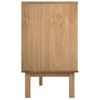 Cajonera Otta Madera Maciza Pino Marrón Y Blanco 111x43x73,5 Cm Vidaxl