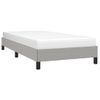 Estructura De Cama De Tela Gris Claro 90x190 Cm Vidaxl