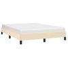 Estructura De Cama De Tela Color Crema 140x190 Cm Vidaxl