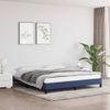 Estructura De Cama Tela Azul 180x200 Cm Vidaxl