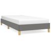 Estructura De Cama De Tela Gris Oscuro 90x190 Cm Vidaxl