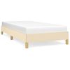 Estructura De Cama De Tela Color Crema 90x190 Cm Vidaxl