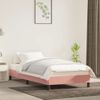 Estructura De Cama De Terciopelo Rosa 100x200 Cm Vidaxl