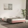 Estructura De Cama De Terciopelo Rosa 140x190 Cm Vidaxl