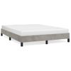 Estructura De Cama De Terciopelo Gris Claro 140x200 Cm Vidaxl