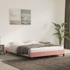 Estructura De Cama De Terciopelo Rosa 140x200 Cm Vidaxl