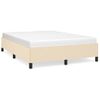 Estructura De Cama De Tela Color Crema 140x190 Cm Vidaxl