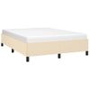 Estructura De Cama De Tela Color Crema 140x190 Cm Vidaxl