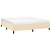 Estructura De Cama De Tela Color Crema 160x200 Cm Vidaxl