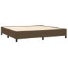 Estructura De Cama Tela Marrón Oscuro 200x200 Cm Vidaxl