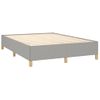 Estructura De Cama De Tela Gris Claro 140x190 Cm Vidaxl