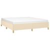 Estructura De Cama Tela Color Crema 180x200 Cm Vidaxl