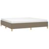 Estructura De Cama De Tela Gris Taupe 200x200 Cm Vidaxl