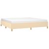 Estructura De Cama De Tela Color Crema 200x200 Cm Vidaxl