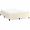 Estructura De Cama De Cuero Sintético Color Crema 140x190 Cm Vidaxl