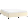 Estructura De Cama De Cuero Sintético Color Crema 140x190 Cm Vidaxl