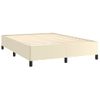 Estructura De Cama De Cuero Sintético Color Crema 140x190 Cm Vidaxl