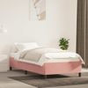 Estructura De Cama De Terciopelo Rosa 100x200 Cm Vidaxl