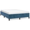 Estructura De Cama De Terciopelo Azul 140x190 Cm Vidaxl