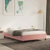 Estructura De Cama Sin Colchón Terciopelo Rosa 140x190 Cm Vidaxl