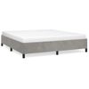 Estructura De Cama De Terciopelo Gris Claro 160x200 Cm Vidaxl