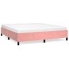 Estructura De Cama De Terciopelo Rosa 160x200 Cm Vidaxl